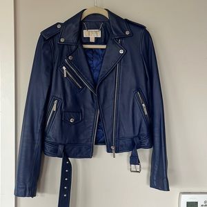 Michael Kors Blue Leather jacket